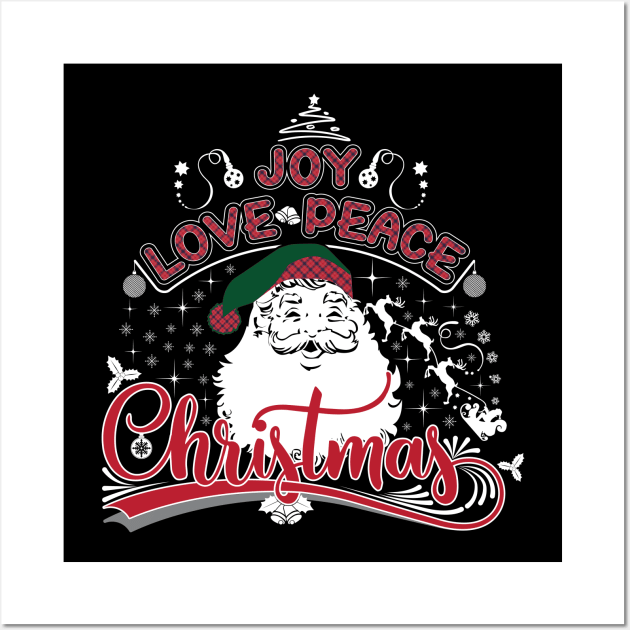 Joy Love Peace Christmas-Best Christmas T-Shirts Wall Art by GoodyBroCrafts